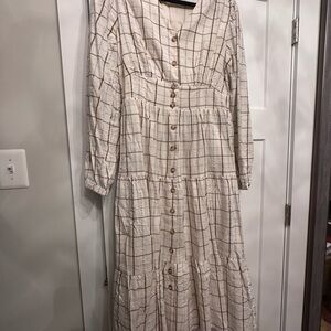 Downeast Plaid Maxi Dress